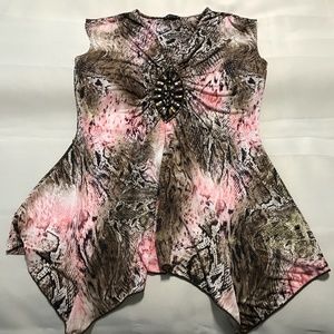 Sexy Snakeskin Print Top